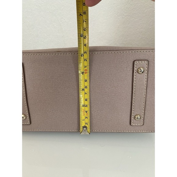 Dooney & Bourke Saffiano Leather Ashby Blush Gray Brown Strap Shoulder Bag Hook - Picture 10 of 16